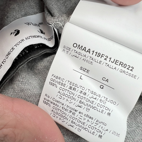 Off-White Negative Marker Arrows Grey T Shirt 