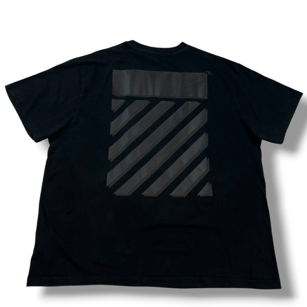 Off-White Rubber Diagonal Black T Shirt 