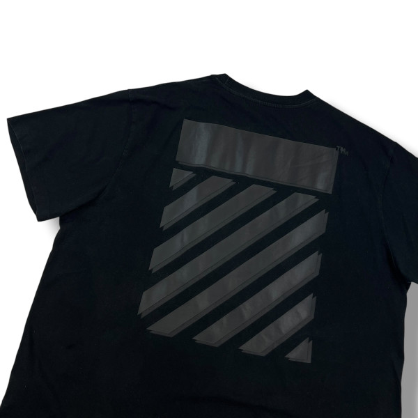 Off-White Rubber Diagonal Black T Shirt 