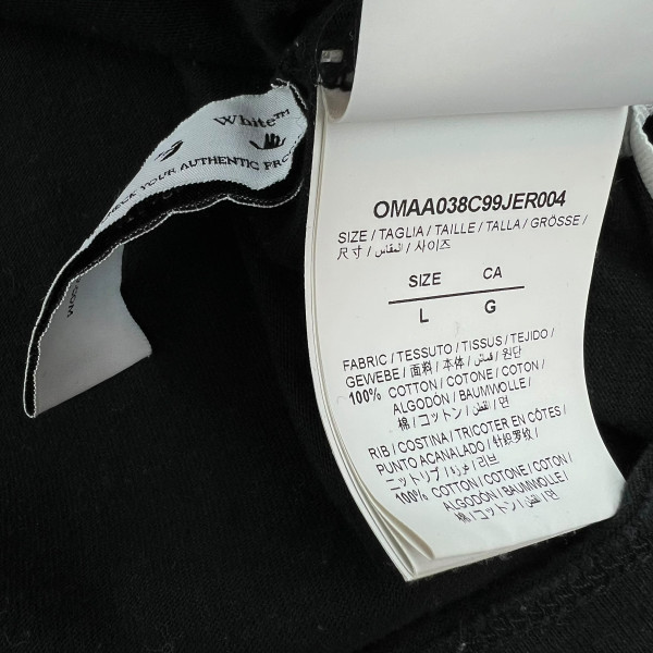 Off-White Rubber Diagonal Black T Shirt 