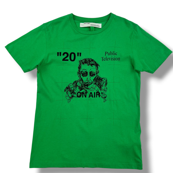 Off-White Public Television Green T Shirt 