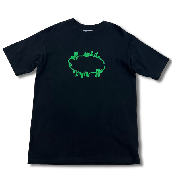 Off-White Women's Green Circle Logo T Shirt 
