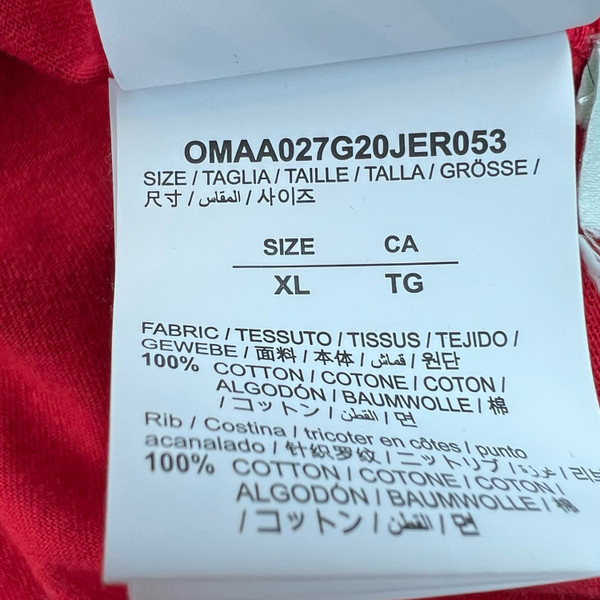 Off-White Airport Tape Arrows Red T Shirt