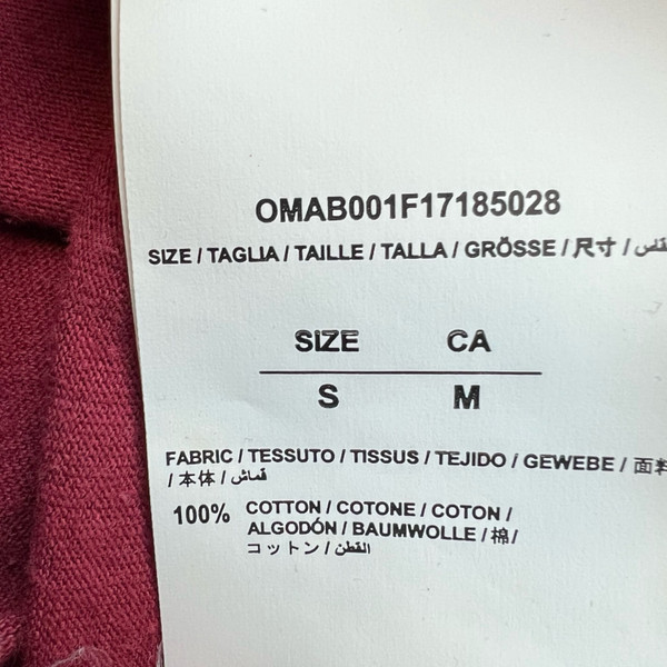 Off-White Burgundy Arrows Long Sleeve T Shirt  