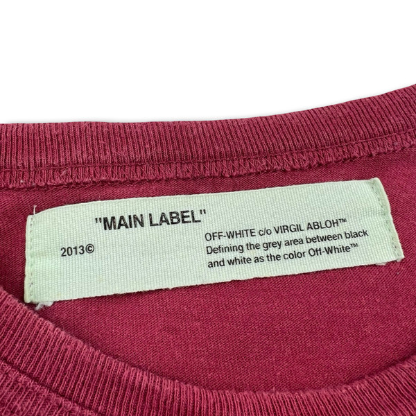 Off-White Burgundy Arrows Long Sleeve T Shirt  