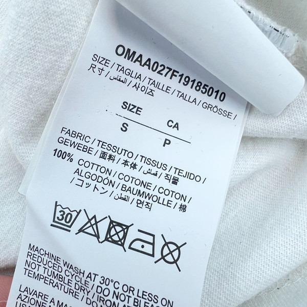 Off-White Yellow Acrylic Arrows White T Shirt