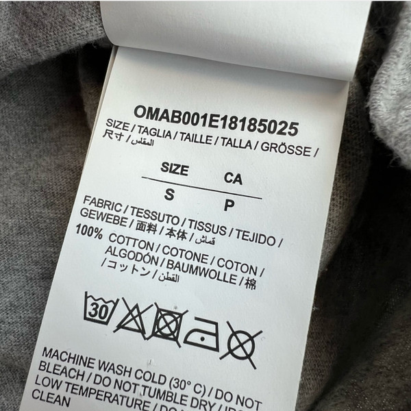 Off-White Yellow Arrows Grey Long Sleeve T Shirt