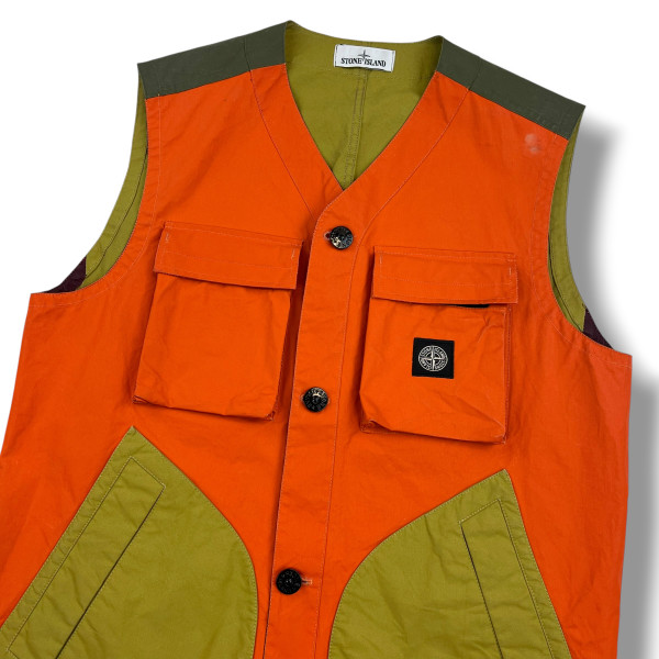 Stone Island Tela Placcata Bicolore Vest 