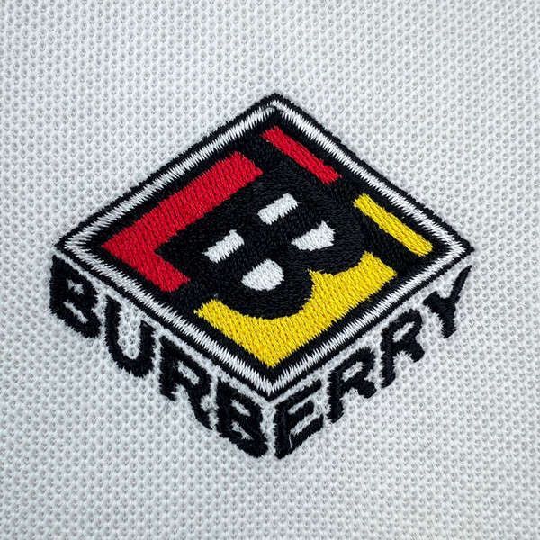 Burberry Applique White Polo Shirt