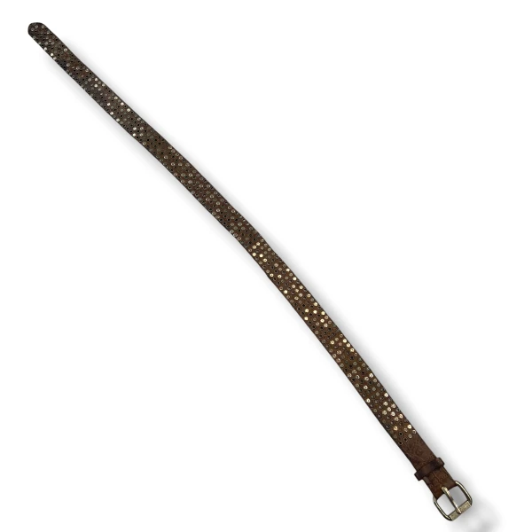 Diesel Brown Leather Studded Belt 