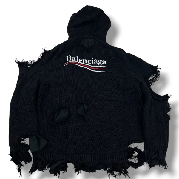 Balenciaga Destroyed Campaign Logo Hoodie