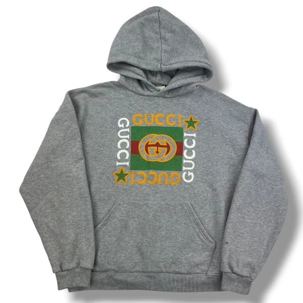 Gucci Star Printed Logo Grey Hoodie