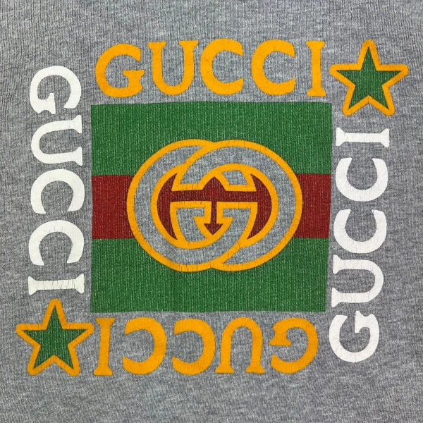 Gucci Star Printed Logo Grey Hoodie