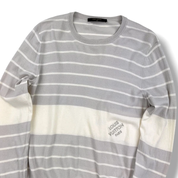 Louis Vuitton Grey Striped Sweater 