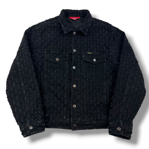 Supreme Black Hole Punch Trucker Jacket 