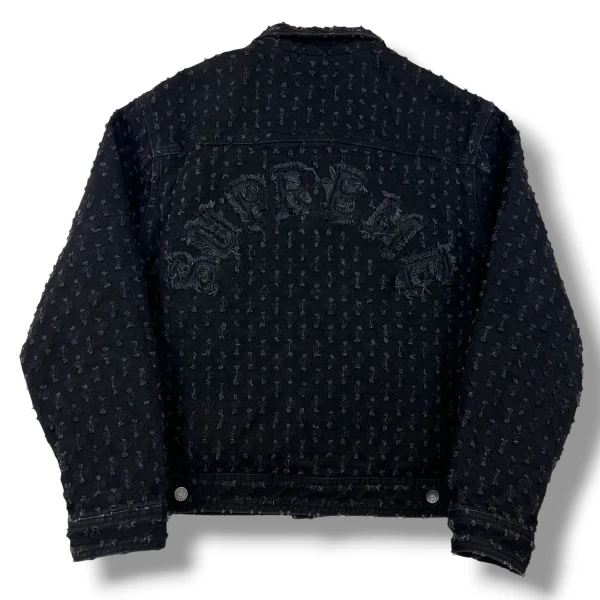 Supreme Black Hole Punch Trucker Jacket 