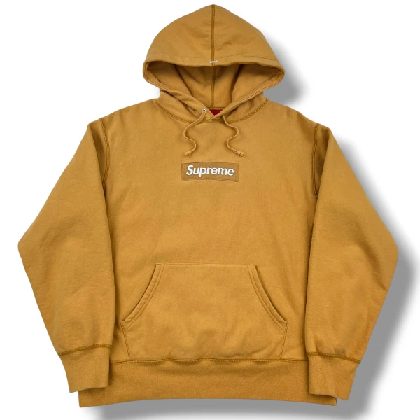 Supreme F/W21 Light Mustard Box Logo Hoodie 