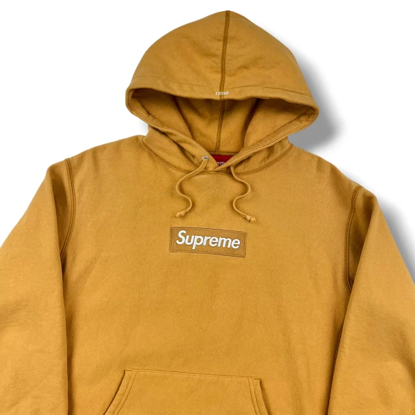 Supreme F/W21 Light Mustard Box Logo Hoodie 