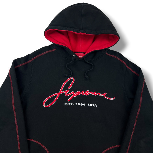 Supreme Contrast Embroidered Hoodie 