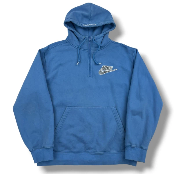Supreme x Nike 1/4 Zip Blue Hoodie