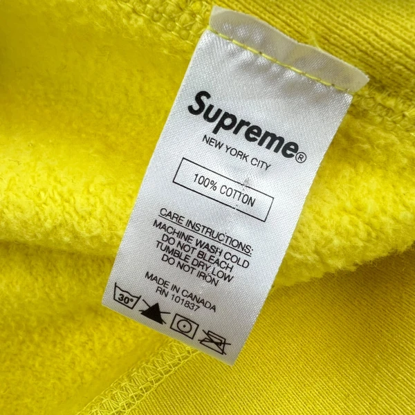 Supreme Yellow Cross Box Logo Hoodie