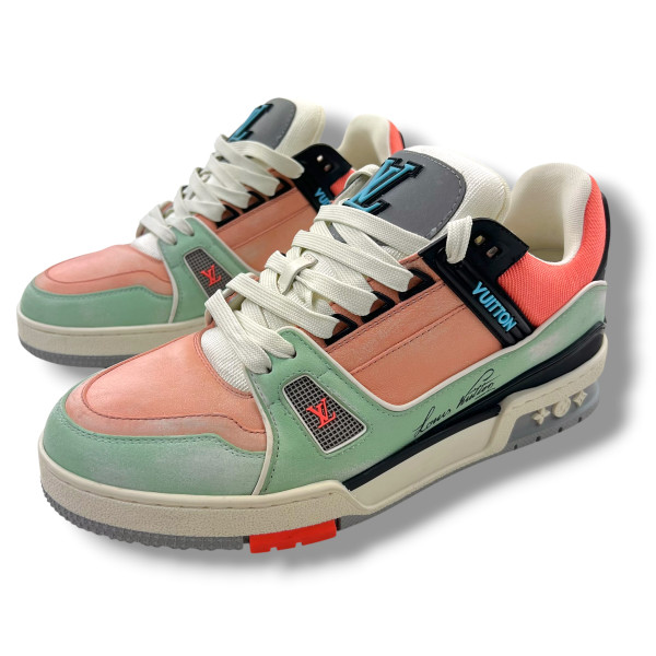 Louis Vuitton Orange Teal Vintage Trainers
