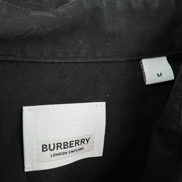 Burberry Rubber Logo Black Long Sleeve Shirt 