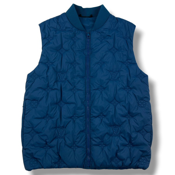 Louis Vuitton Blue Quilted Monogram Gilet