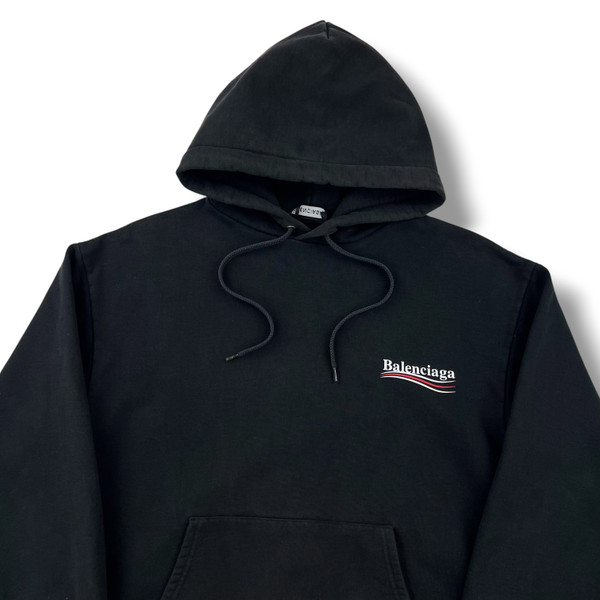 Balenciaga Campaign Logo Black Hoodie 