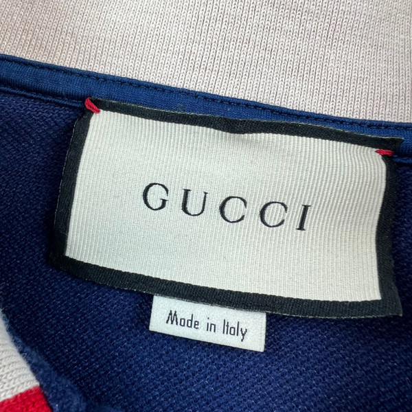 Gucci Ribbom Navy Polo Shirt 