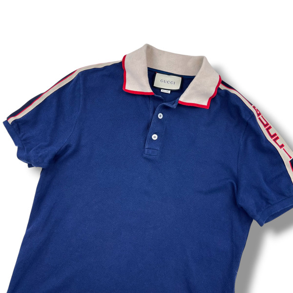Gucci Ribbom Navy Polo Shirt 