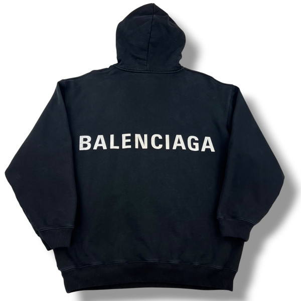 Balenciaga Back Logo Black Hoodie