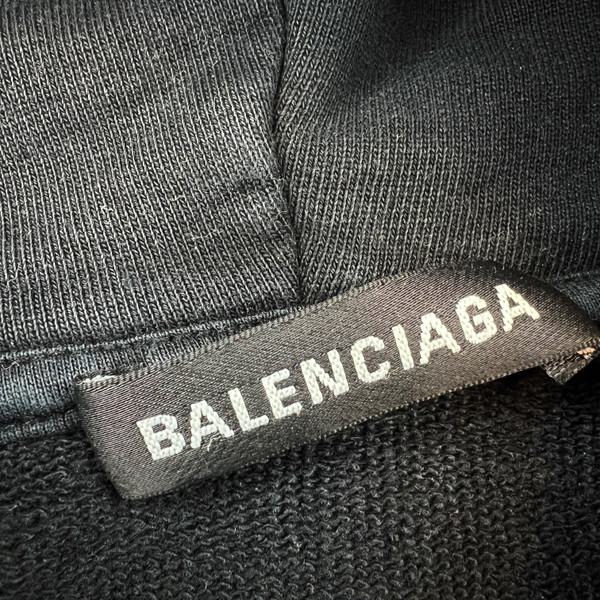 Balenciaga Back Logo Black Hoodie