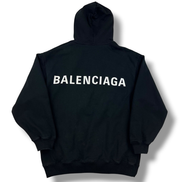Balenciaga Back Print Black Hoodie