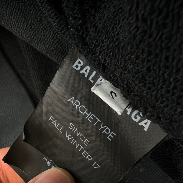 Balenciaga Back Print Black Hoodie