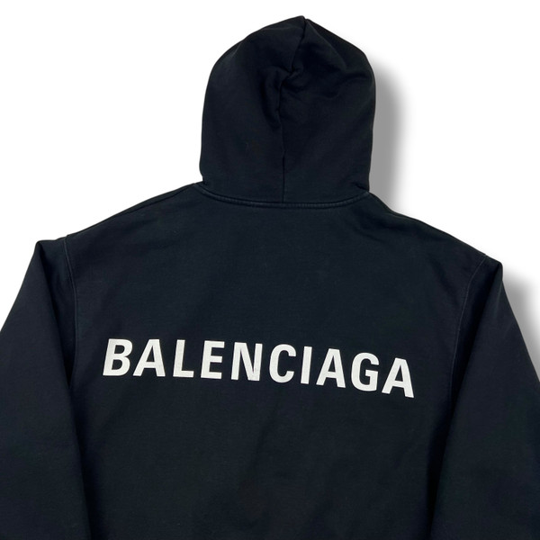 Balenciaga Back Print Black Hoodie