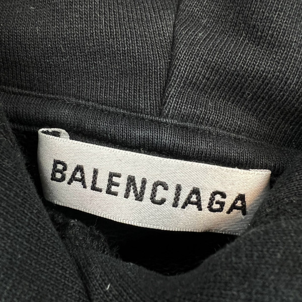 Balenciaga Back Print Black Hoodie