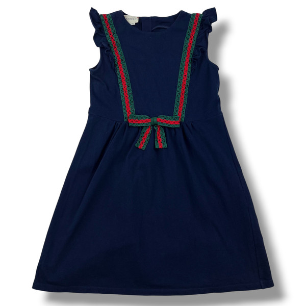 Gucci Girls Navy Bow Dress 10yrs 
