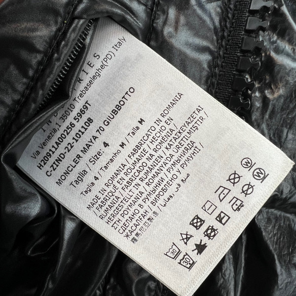 Moncler 70th Anniversary Black Maya Puffer Jacket 