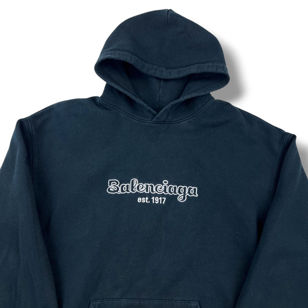 Balenciaga Est 1917 Navy Hoodie 