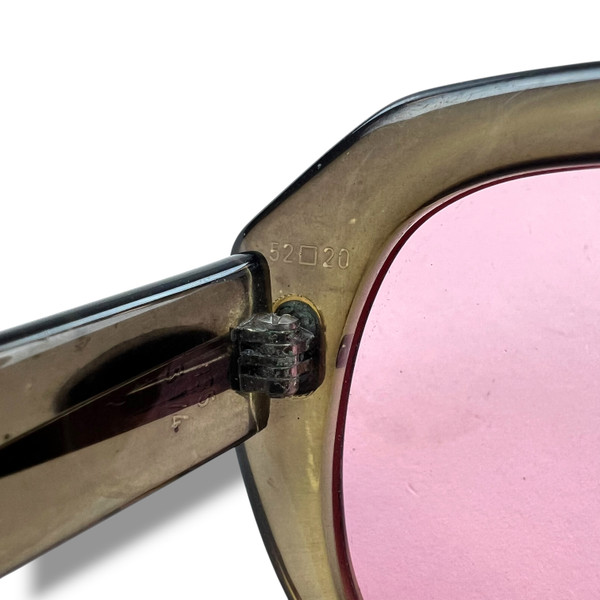 Christian Dior Khaki Sunglasses w/ Custom Pink Lenses