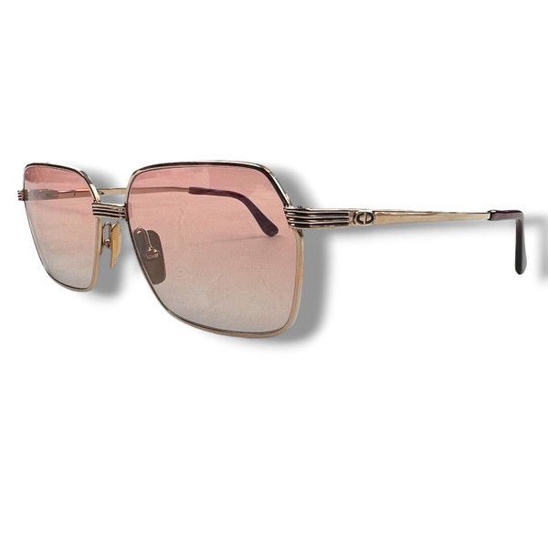 Dior 2641 Gold Sunglasses w/ Custom Red Lenses