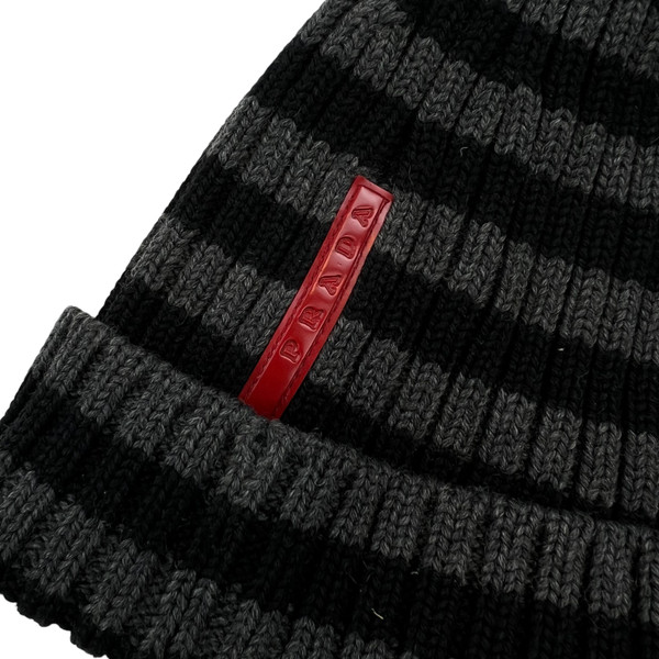 Prada Sport Striped Beanie