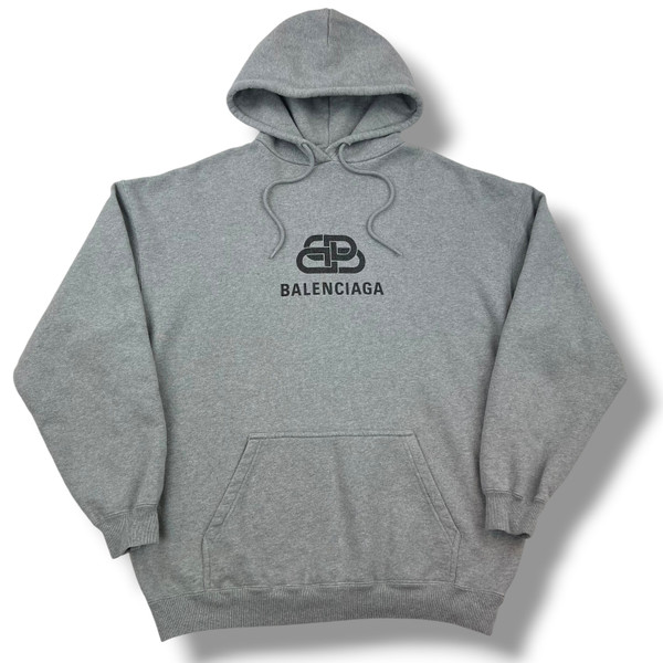 Balenciaga BB Logo Grey Hoodie 