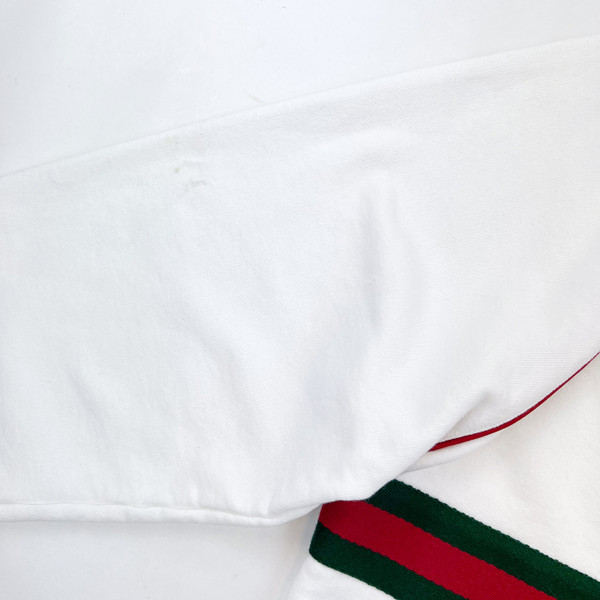 Gucci White Half Zip Hoodie