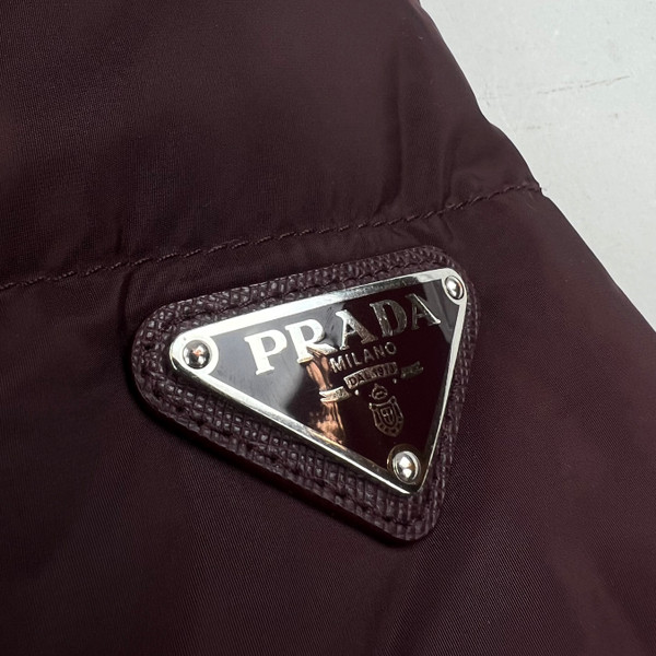 Prada Milano Burgundy Puffer Jacket 