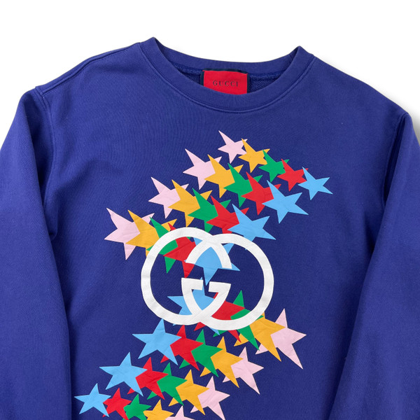 Gucci Rainbow Stars Purple Sweatshirt 