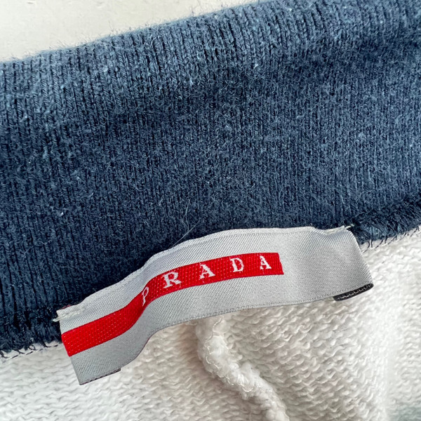 Prada Sport White & Navy Sweatpants 