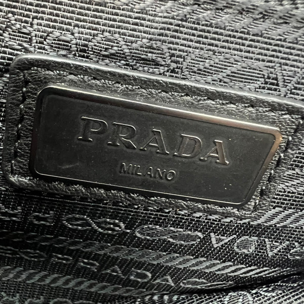 Prada Black Leather Waist Bag 