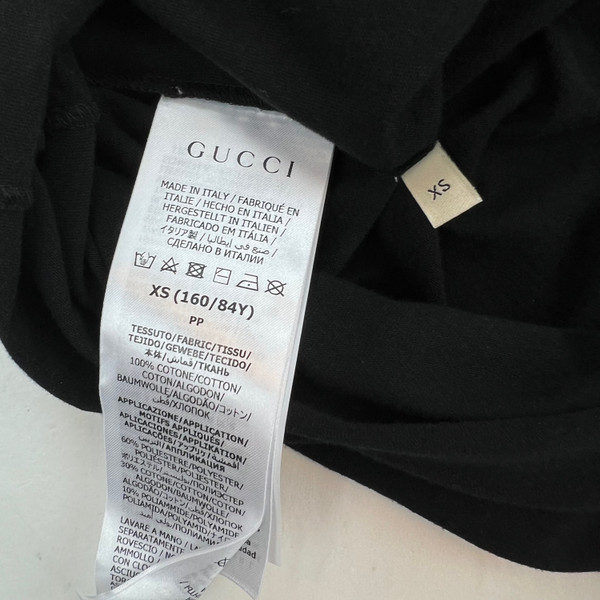 Gucci Printed Logo Black T Shirt